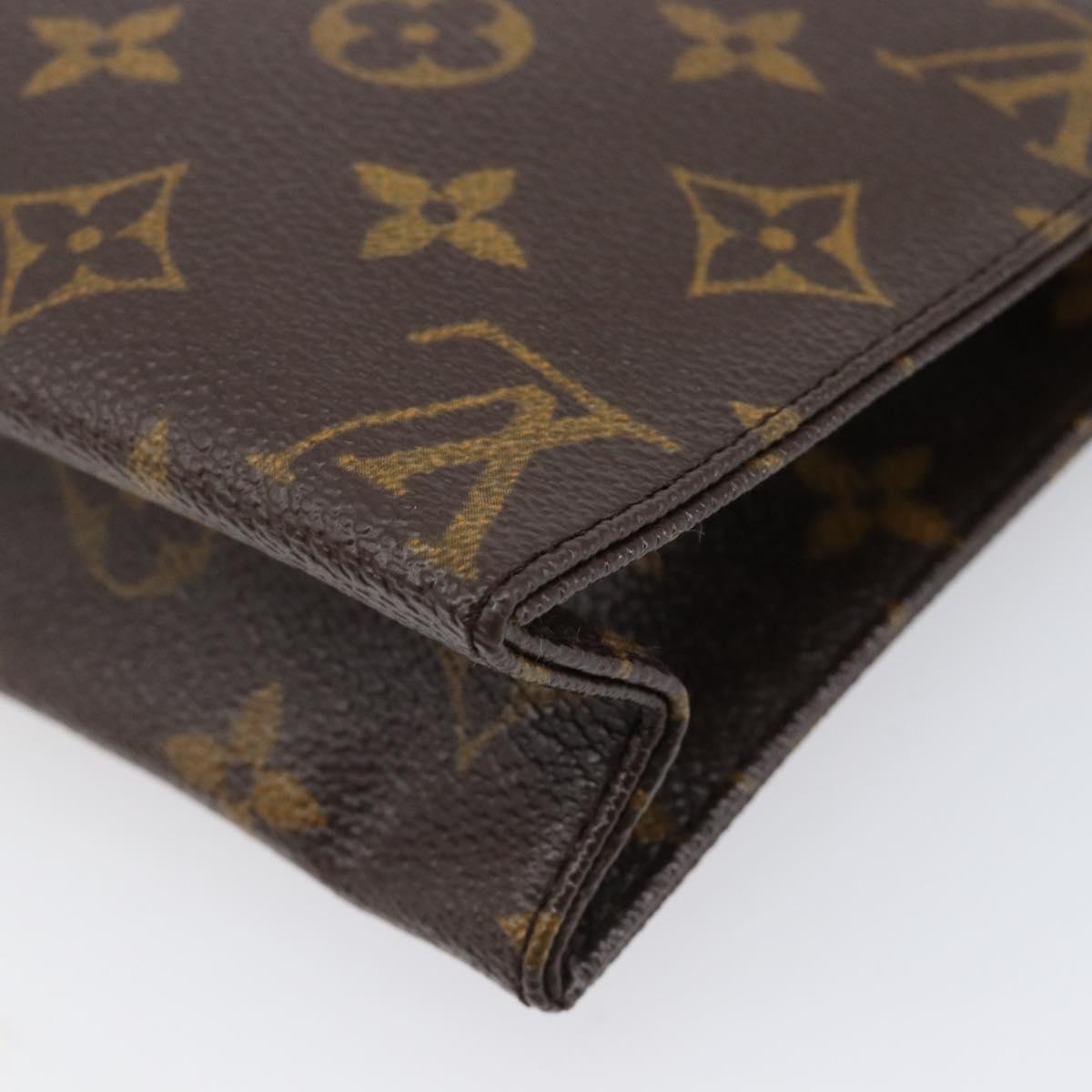 LOUIS VUITTON Monogram Poche Toilette 19 Pouch M47544 LV Auth 200373