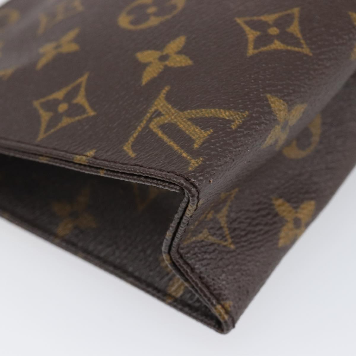LOUIS VUITTON Monogram Poche Toilette 19 Pouch M47544 LV Auth 200373