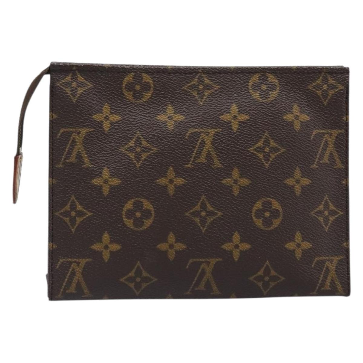 LOUIS VUITTON Monogram Poche Toilette 19 Pouch M47544 LV Auth 200373