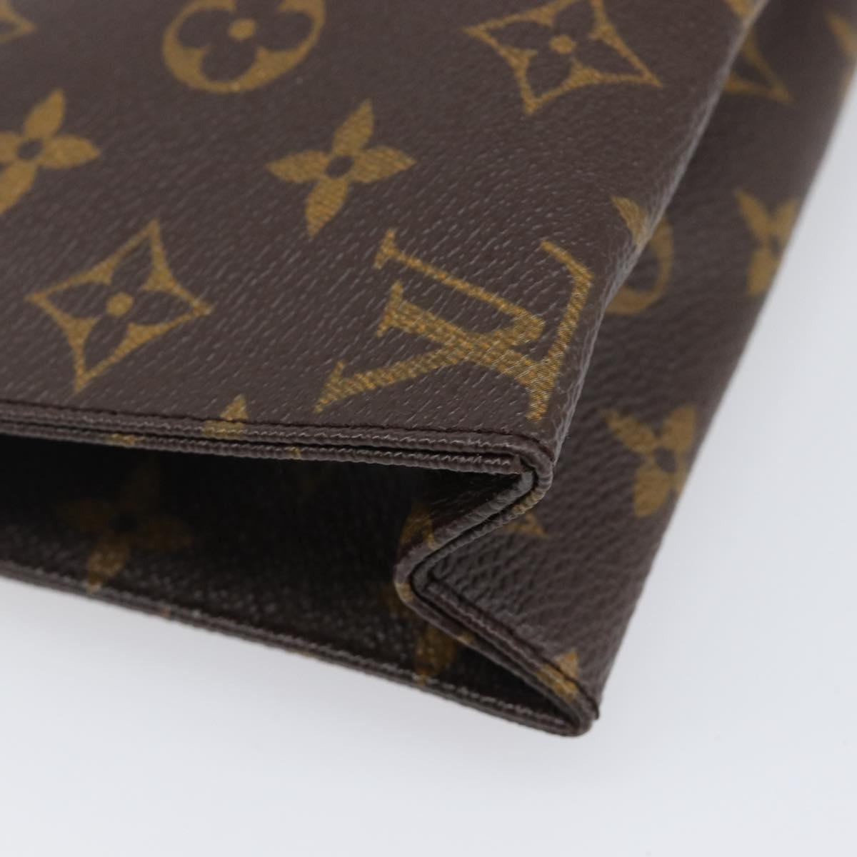 LOUIS VUITTON Monogram Poche Toilette 19 Pouch M47544 LV Auth 200373