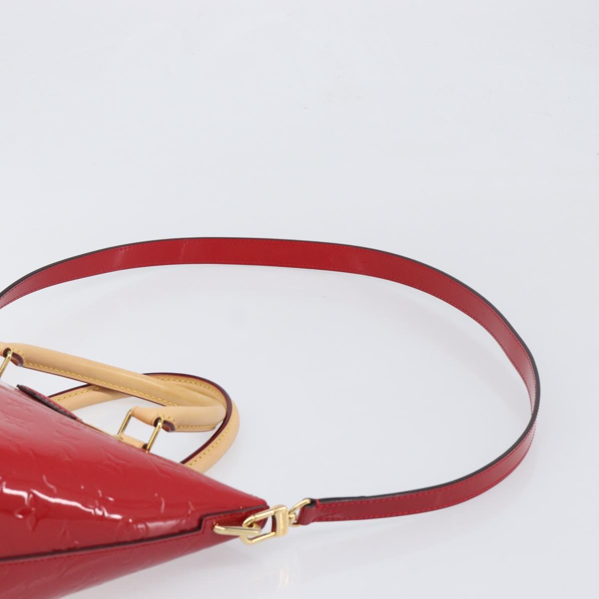 LOUIS VUITTON Monogram Vernis Montebello PM Hand Bag Red M90165 LV Auth 200378V
