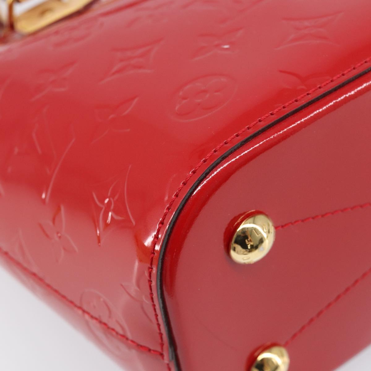 LOUIS VUITTON Monogram Vernis Montebello PM Hand Bag Red M90165 LV Auth 200378V