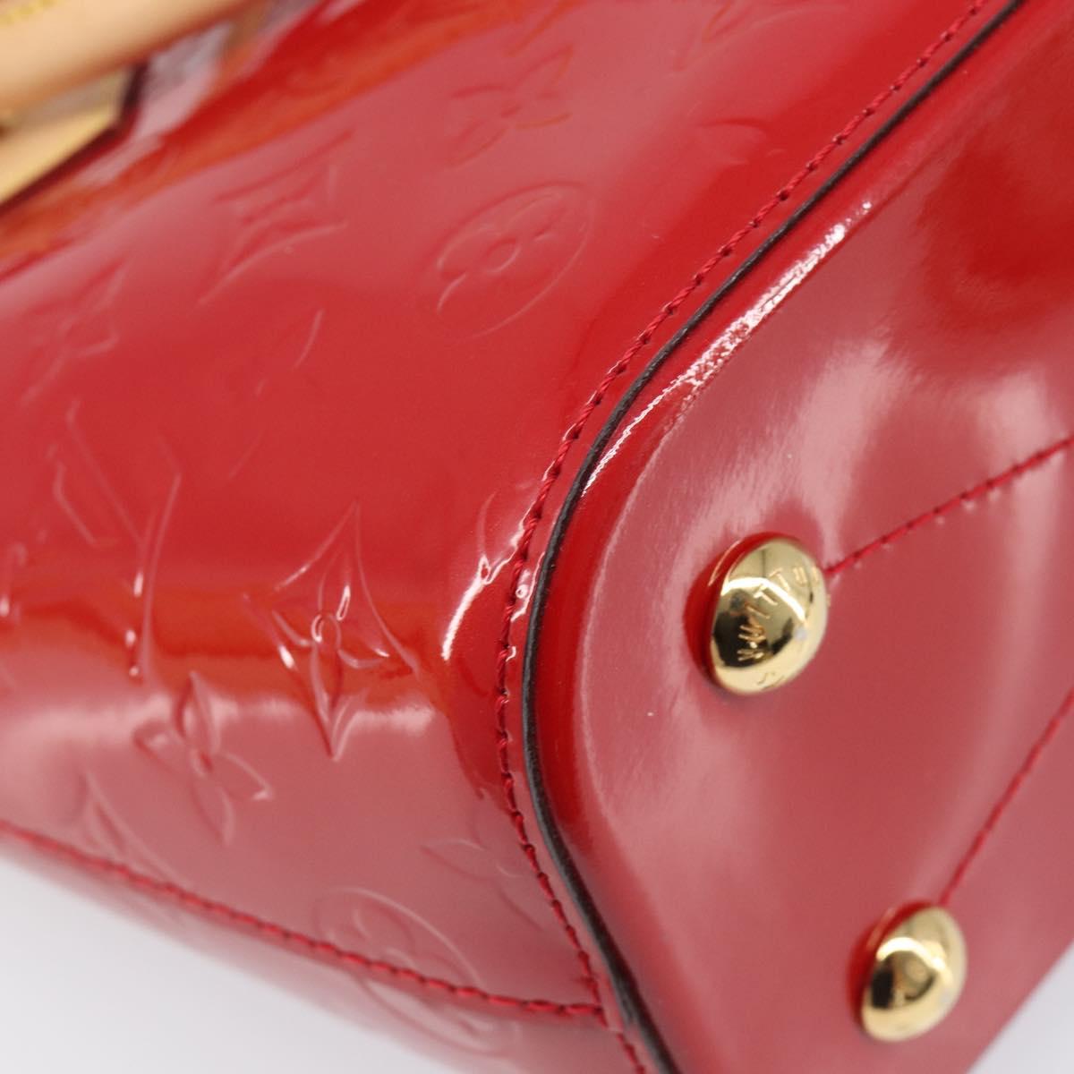 LOUIS VUITTON Monogram Vernis Montebello PM Hand Bag Red M90165 LV Auth 200378V