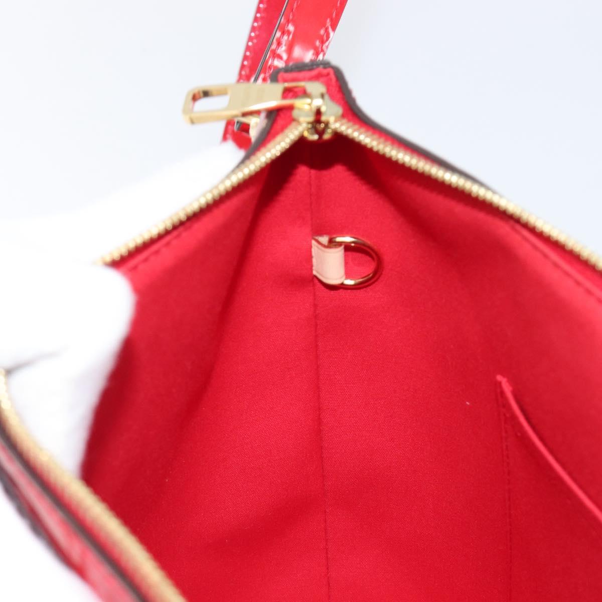 LOUIS VUITTON Monogram Vernis Montebello PM Hand Bag Red M90165 LV Auth 200378V