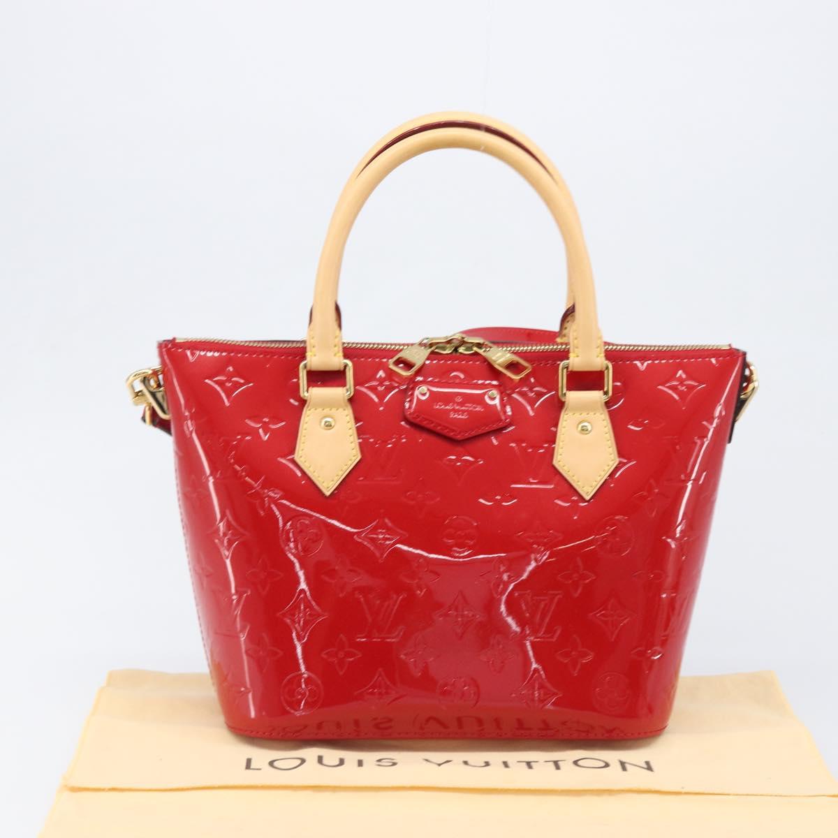 LOUIS VUITTON Monogram Vernis Montebello PM Hand Bag Red M90165 LV Auth 200378V