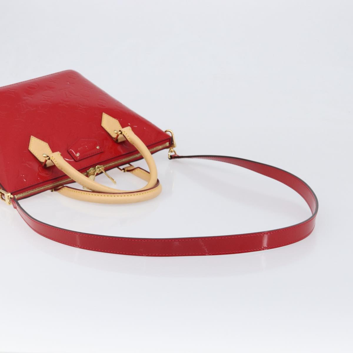 LOUIS VUITTON Monogram Vernis Montebello PM Hand Bag Red M90165 LV Auth 200378V