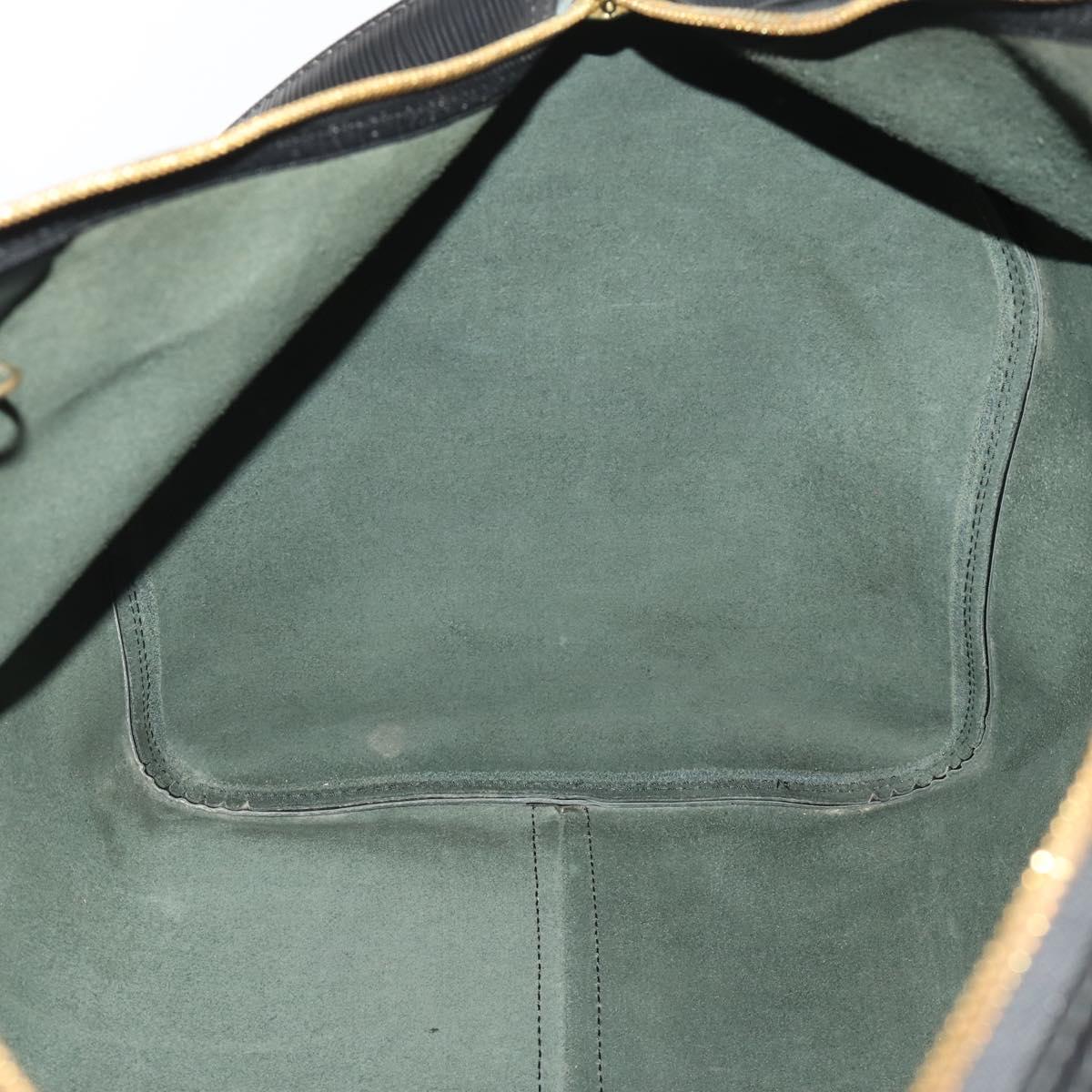 LOUIS VUITTON Epi Keepall 55 Boston Bag Noir M42952 LV Auth 200383V