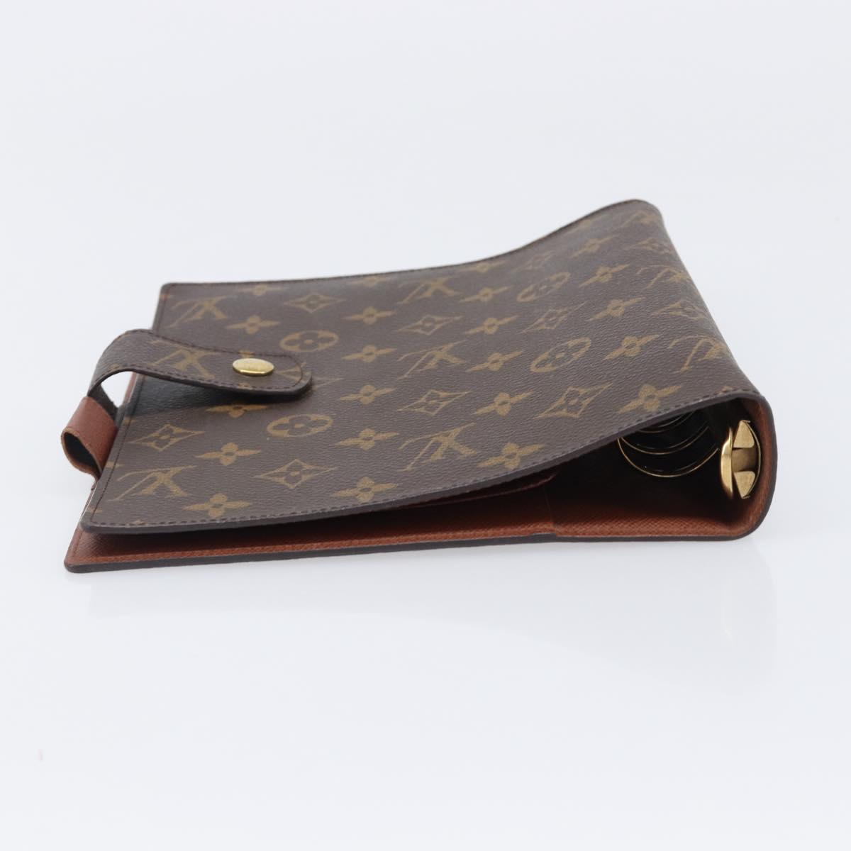 LOUIS VUITTON Monogram Agenda GM Day Planner Cover R20006 LV Auth 200385V