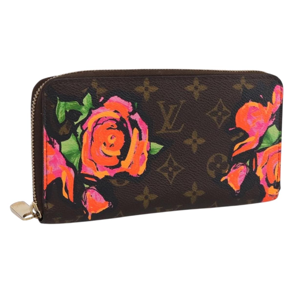 LOUIS VUITTON Monogram Rose Zippy Wallet Long Wallet M93579 LV Auth 200391