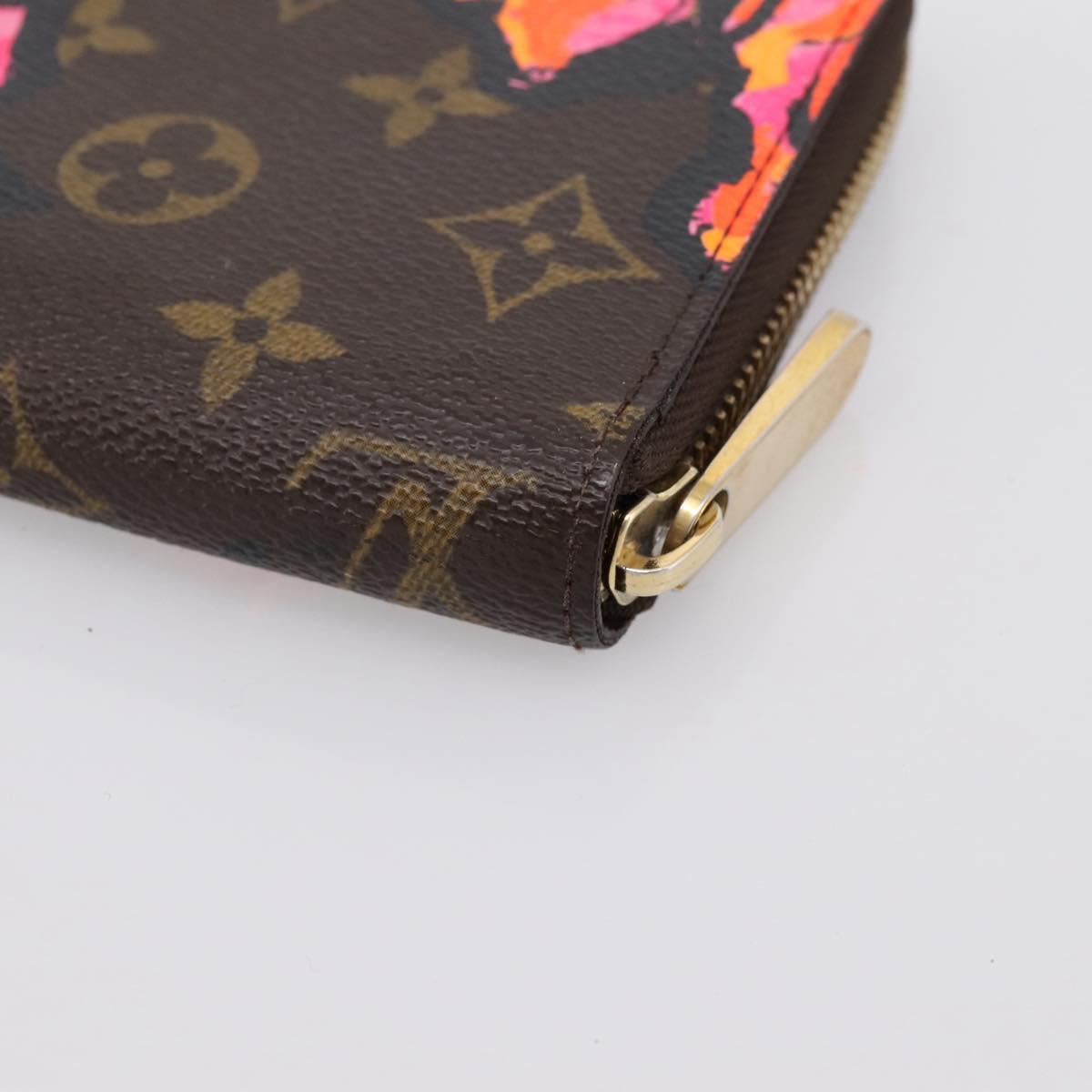 LOUIS VUITTON Monogram Rose Zippy Wallet Long Wallet M93579 LV Auth 200391