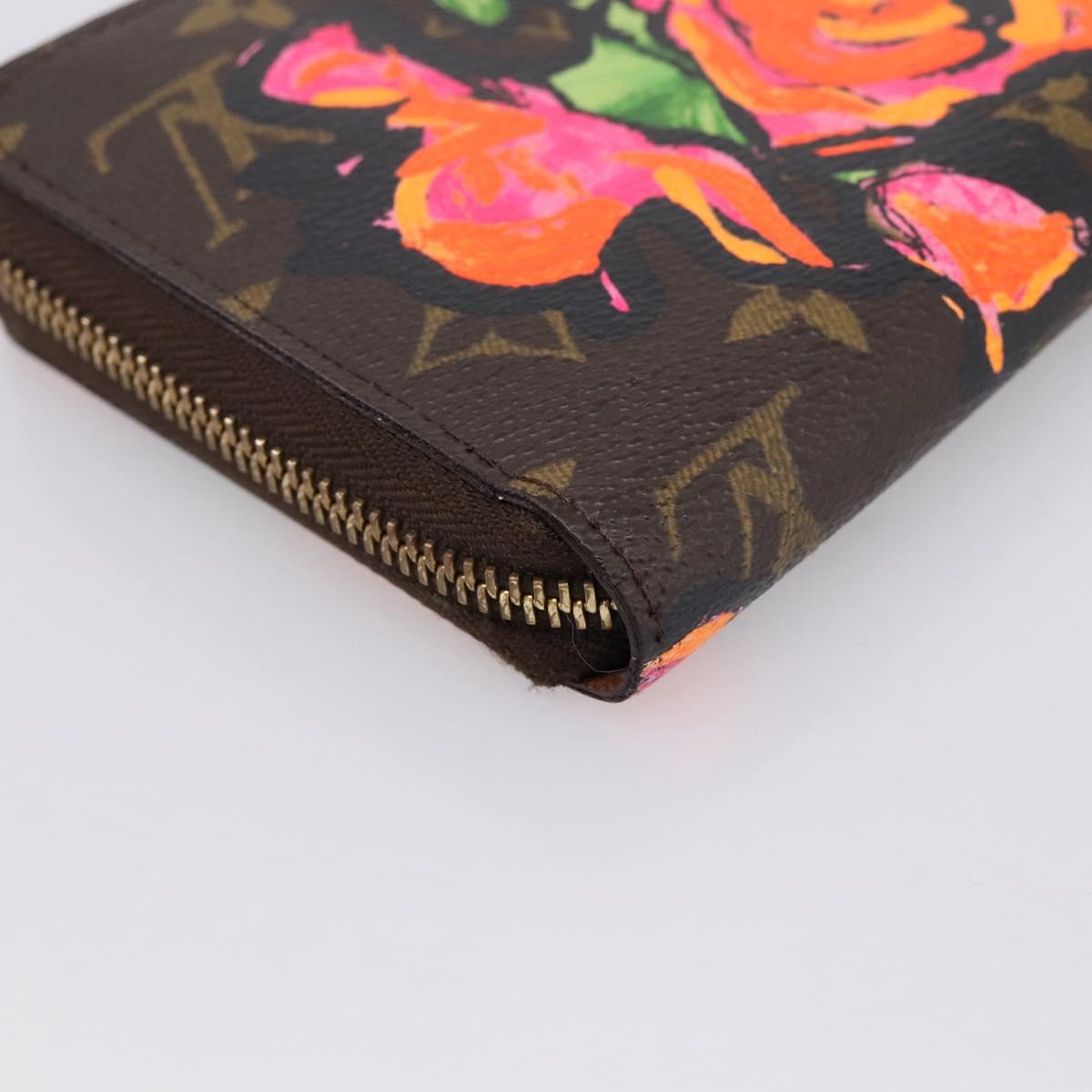 LOUIS VUITTON Monogram Rose Zippy Wallet Long Wallet M93579 LV Auth 200391