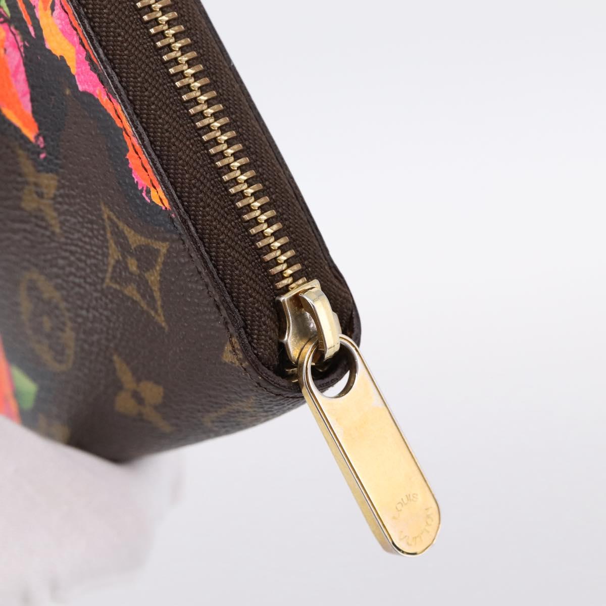 LOUIS VUITTON Monogram Rose Zippy Wallet Long Wallet M93579 LV Auth 200391