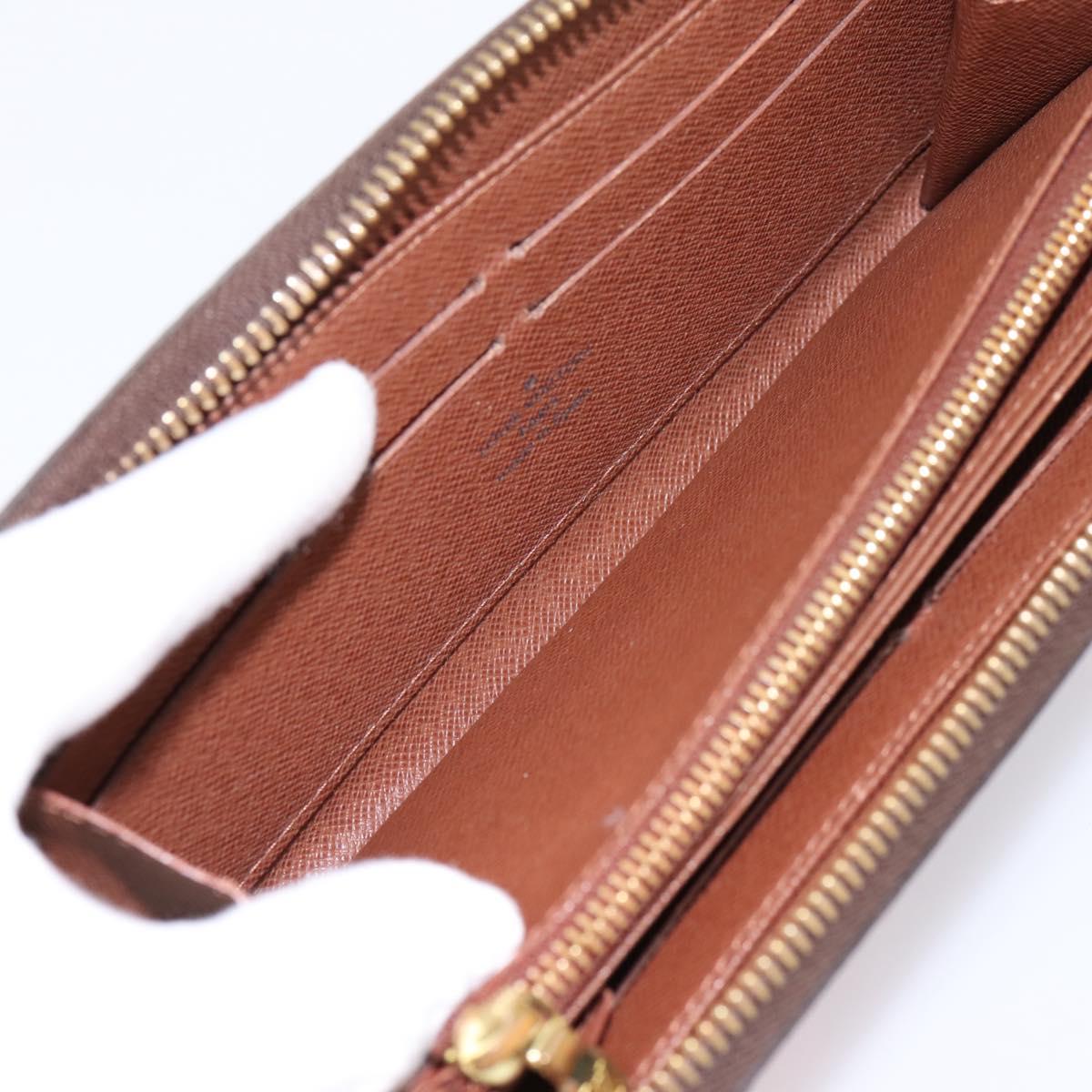 LOUIS VUITTON Monogram Rose Zippy Wallet Long Wallet M93579 LV Auth 200391