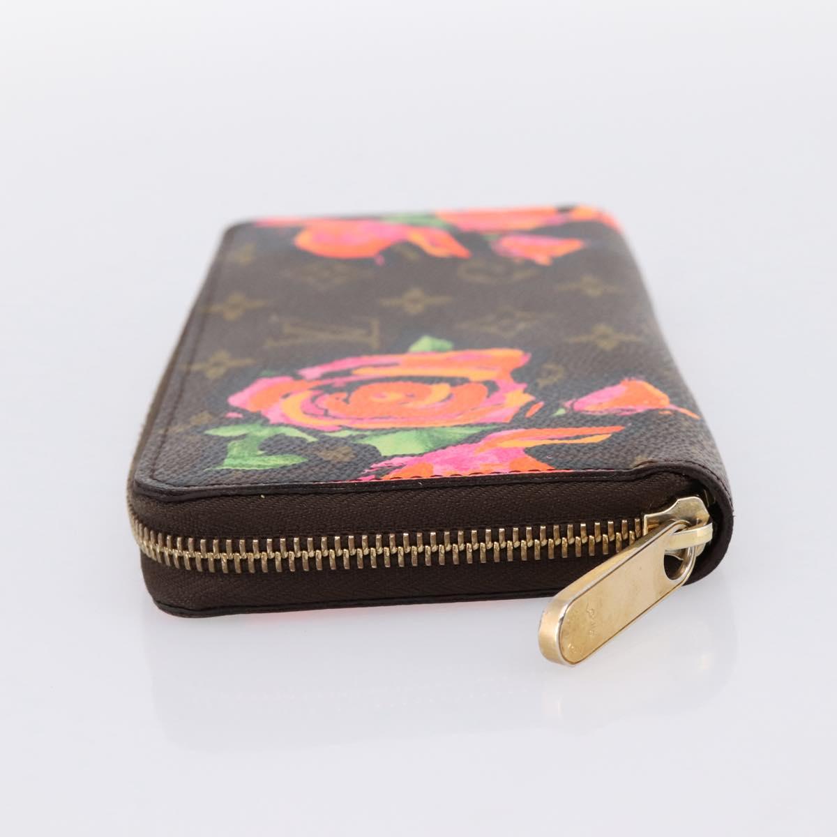 LOUIS VUITTON Monogram Rose Zippy Wallet Long Wallet M93579 LV Auth 200391