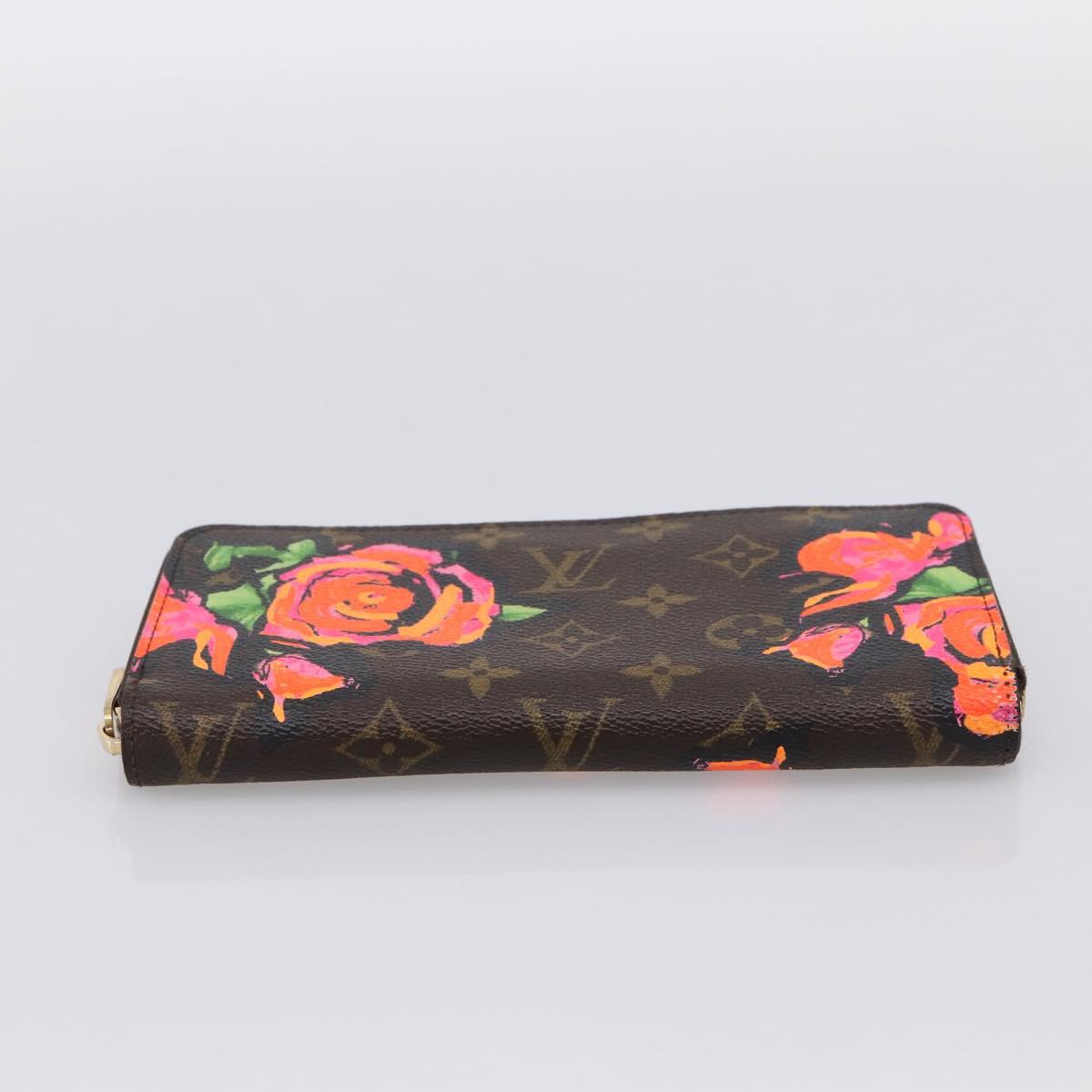 LOUIS VUITTON Monogram Rose Zippy Wallet Long Wallet M93579 LV Auth 200391