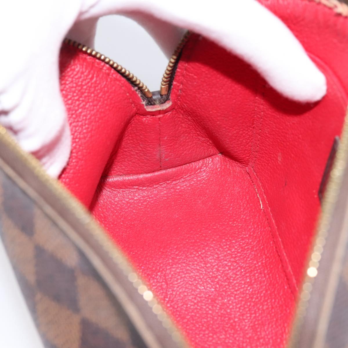 LOUIS VUITTON Damier Ebene Pochette Cosmetic PM Pouch N47516 LV Auth 200393