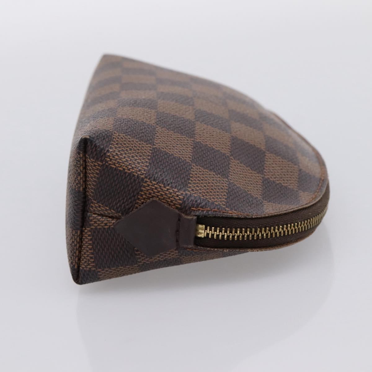 LOUIS VUITTON Damier Ebene Pochette Cosmetic PM Pouch N47516 LV Auth 200393