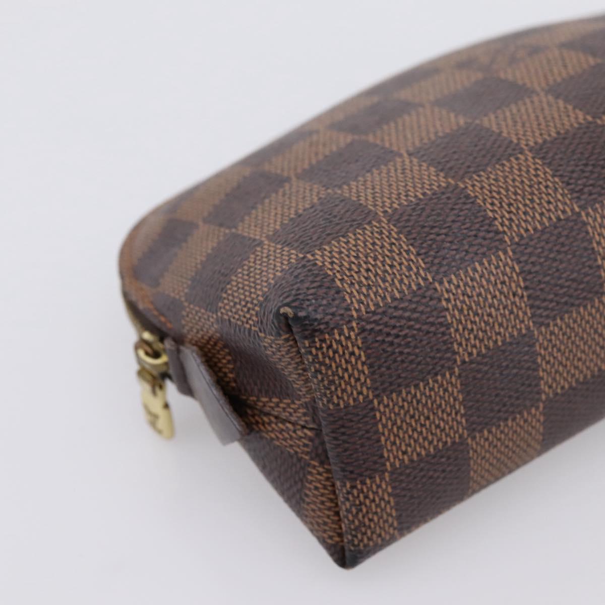 LOUIS VUITTON Damier Ebene Pochette Cosmetic PM Pouch N47516 LV Auth 200393