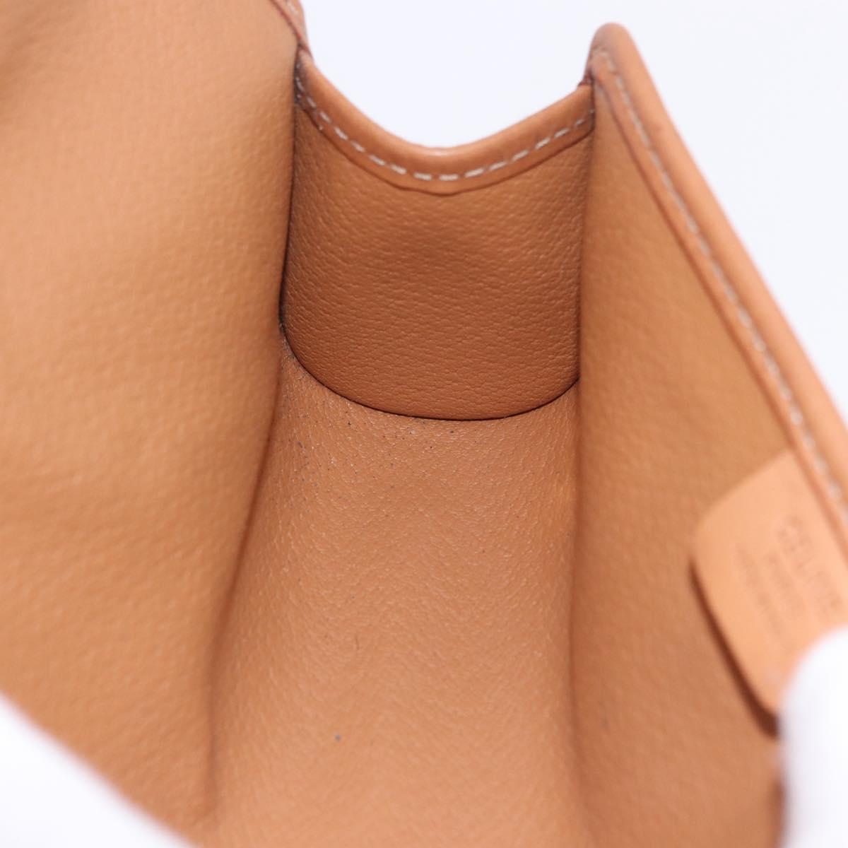 CELINE Macadam Canvas Pouch PVC Leather Brown Gold Auth 200399V
