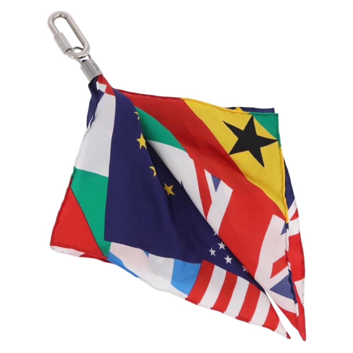 LOUIS VUITTON Bijoux Sac Flags Charm Silk Multicolor MP2485 LV Auth 200403M