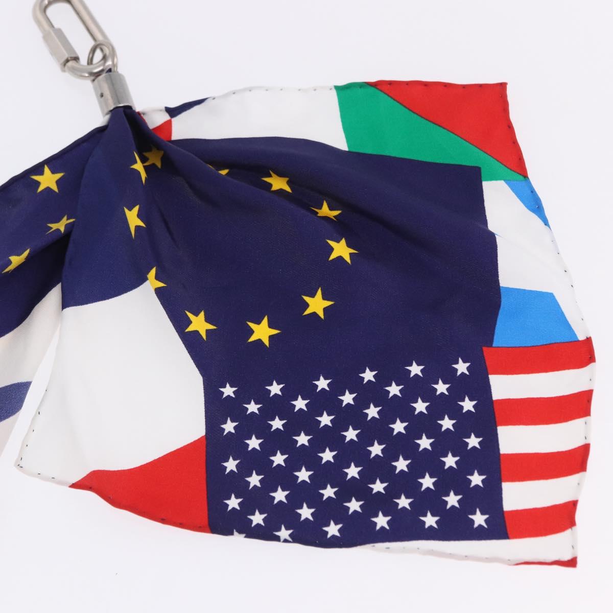 LOUIS VUITTON Bijoux Sac Flags Charm Silk Multicolor MP2485 LV Auth 200403M