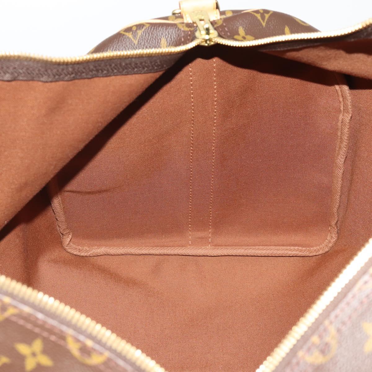 LOUIS VUITTON Monogram Keepall Bandouliere 55 Boston Bag M41414 LV Auth 200407V