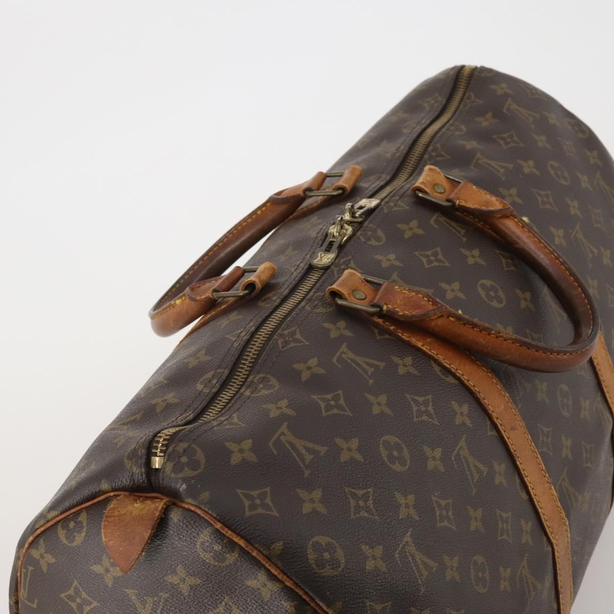 LOUIS VUITTON Monogram Keepall 50 Boston Bag M41426 LV Auth 200408