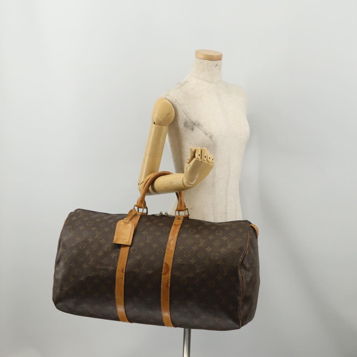 LOUIS VUITTON Monogram Keepall 50 Boston Bag M41426 LV Auth 200411