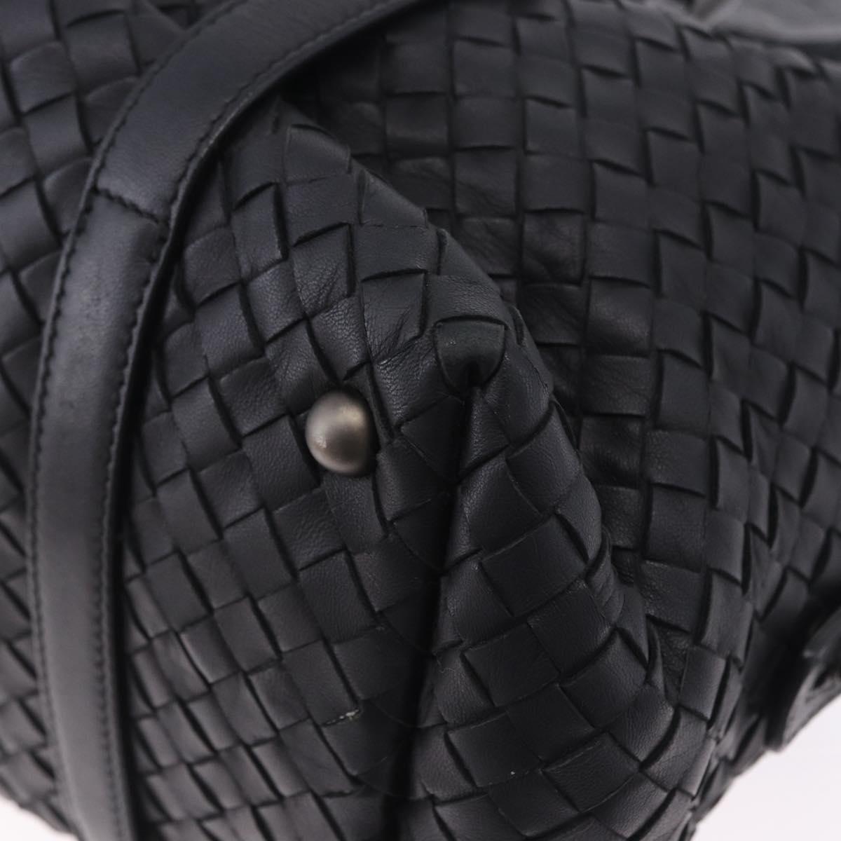 BOTTEGA VENETA INTRECCIATO Hand Bag Leather Black Auth 200420SAM