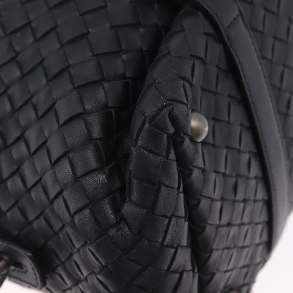 BOTTEGA VENETA INTRECCIATO Hand Bag Leather Black Auth 200420SAM
