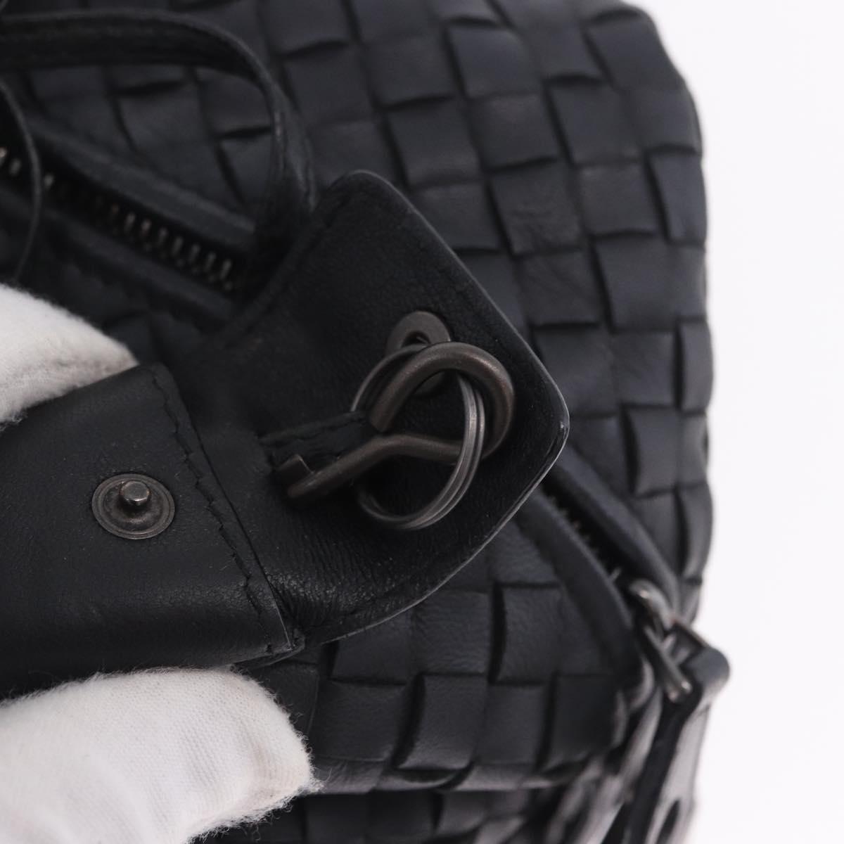 BOTTEGA VENETA INTRECCIATO Hand Bag Leather Black Auth 200420SAM