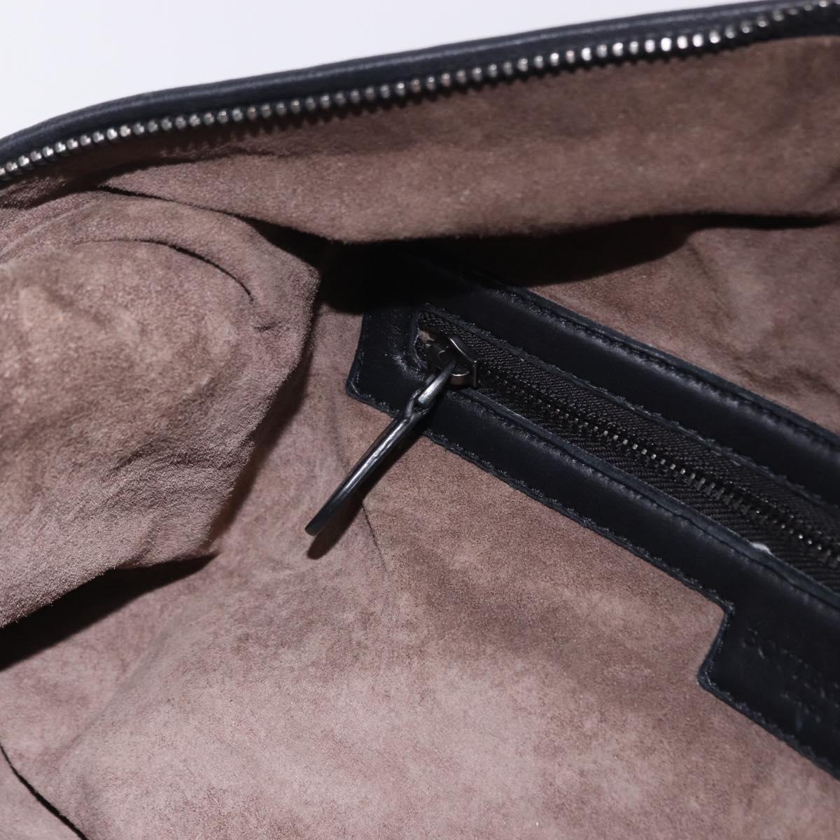 BOTTEGA VENETA INTRECCIATO Hand Bag Leather Black Auth 200420SAM