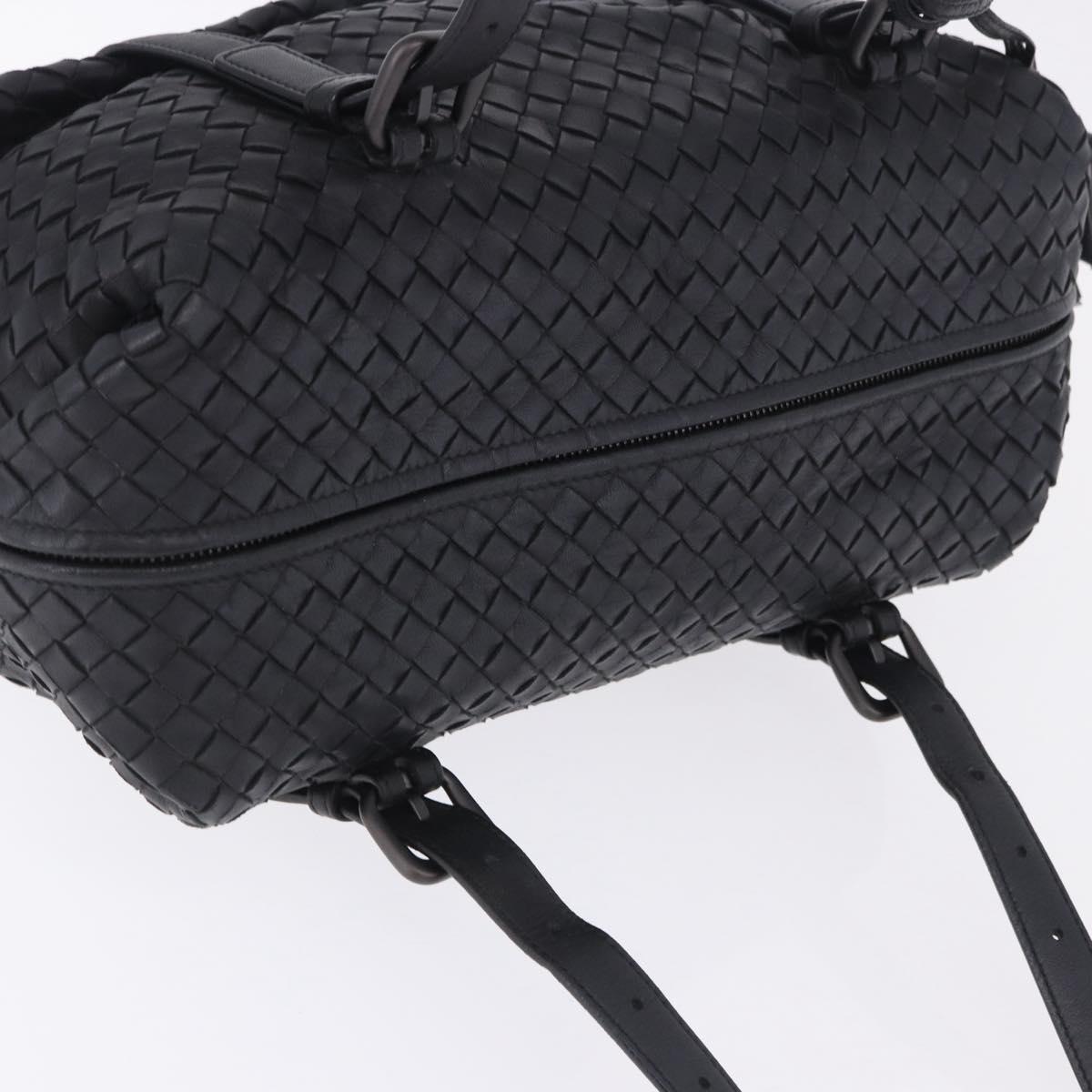BOTTEGA VENETA INTRECCIATO Hand Bag Leather Black Auth 200420SAM