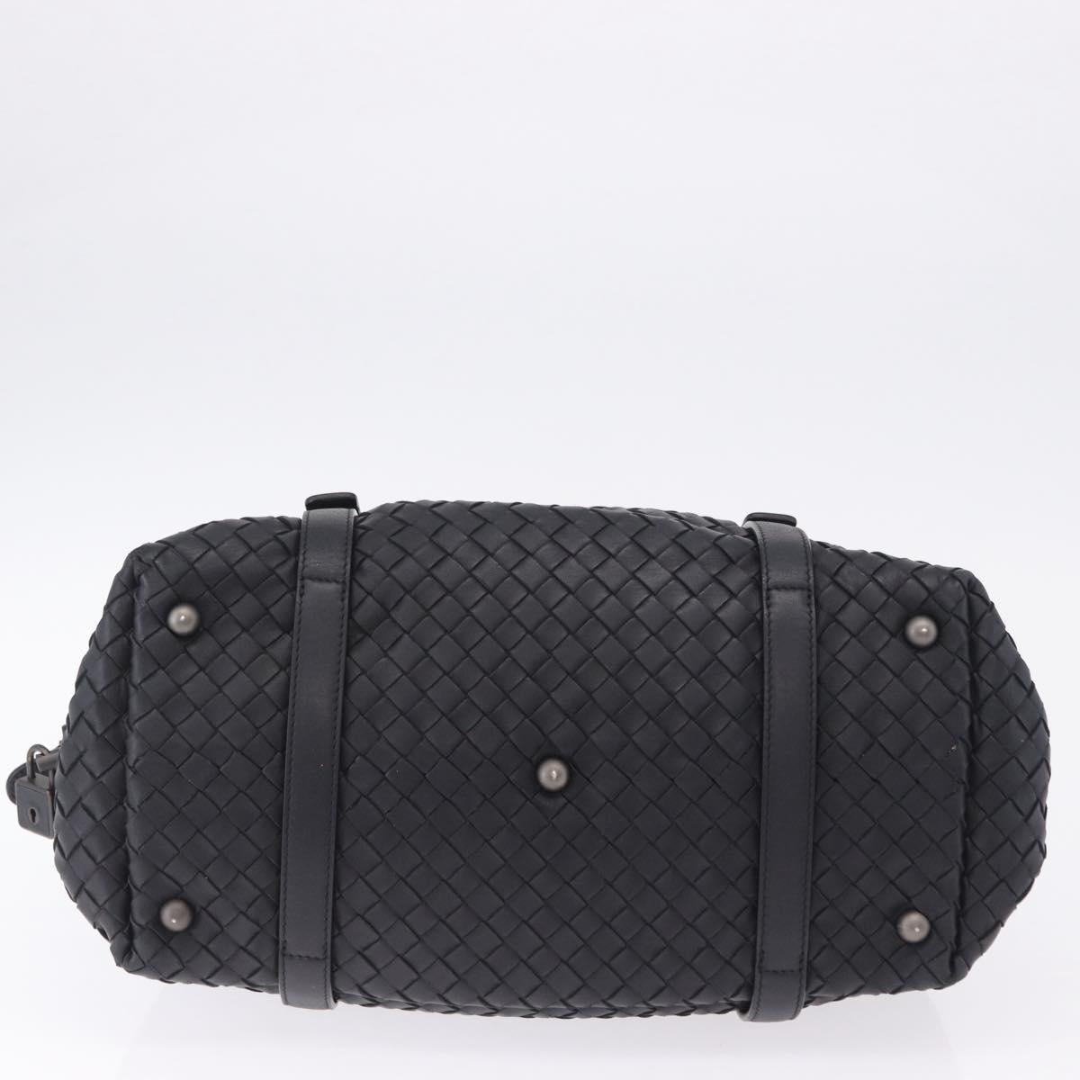 BOTTEGA VENETA INTRECCIATO Hand Bag Leather Black Auth 200420SAM
