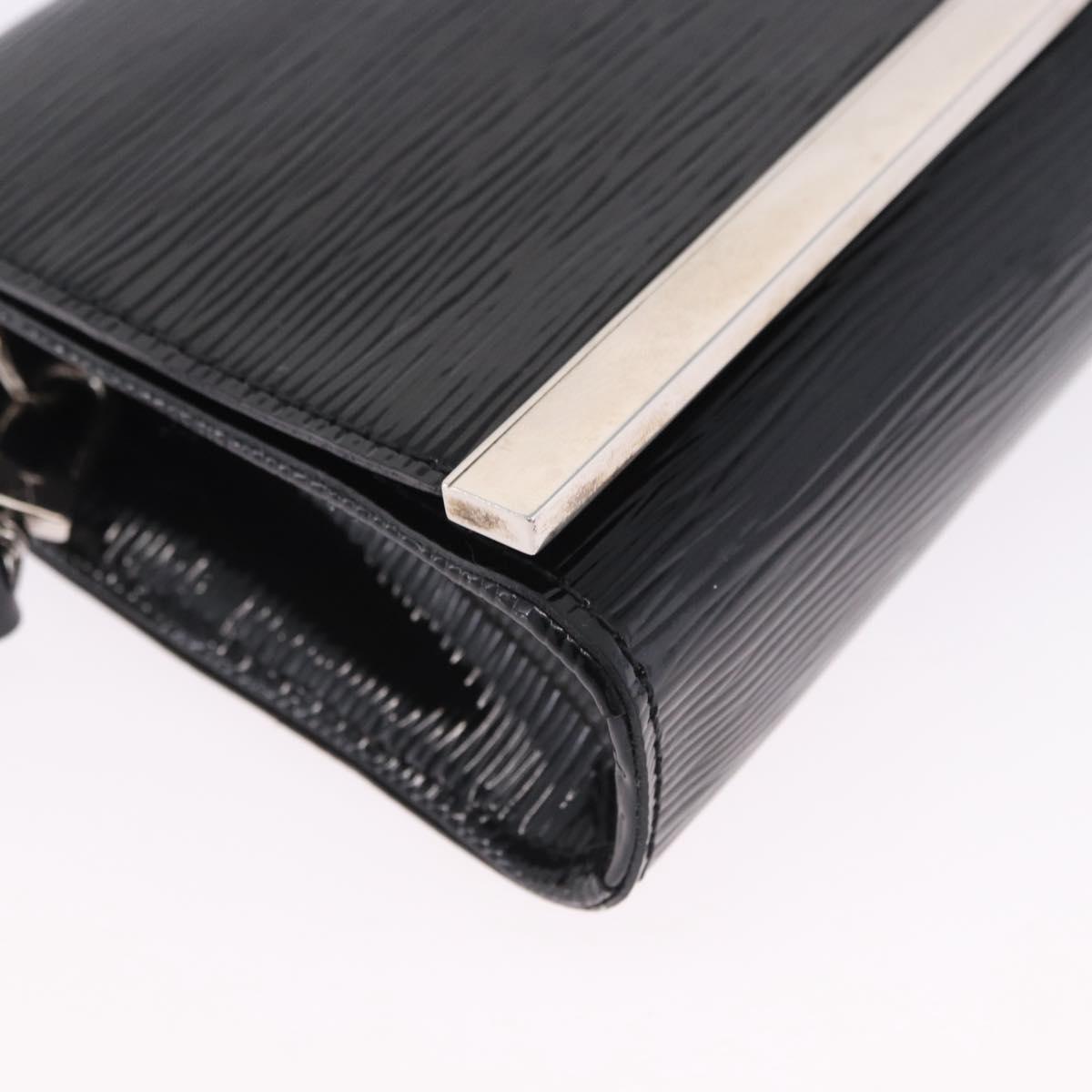 LOUIS VUITTON Electric epi Pochette Sevigne Bag Black M4055N LV Auth 200421V