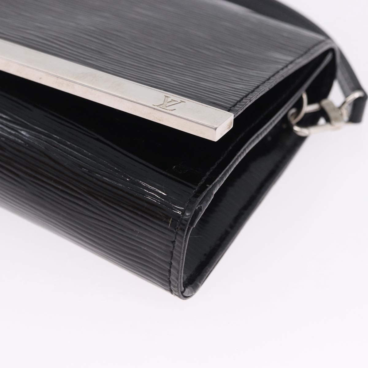 LOUIS VUITTON Electric epi Pochette Sevigne Bag Black M4055N LV Auth 200421V