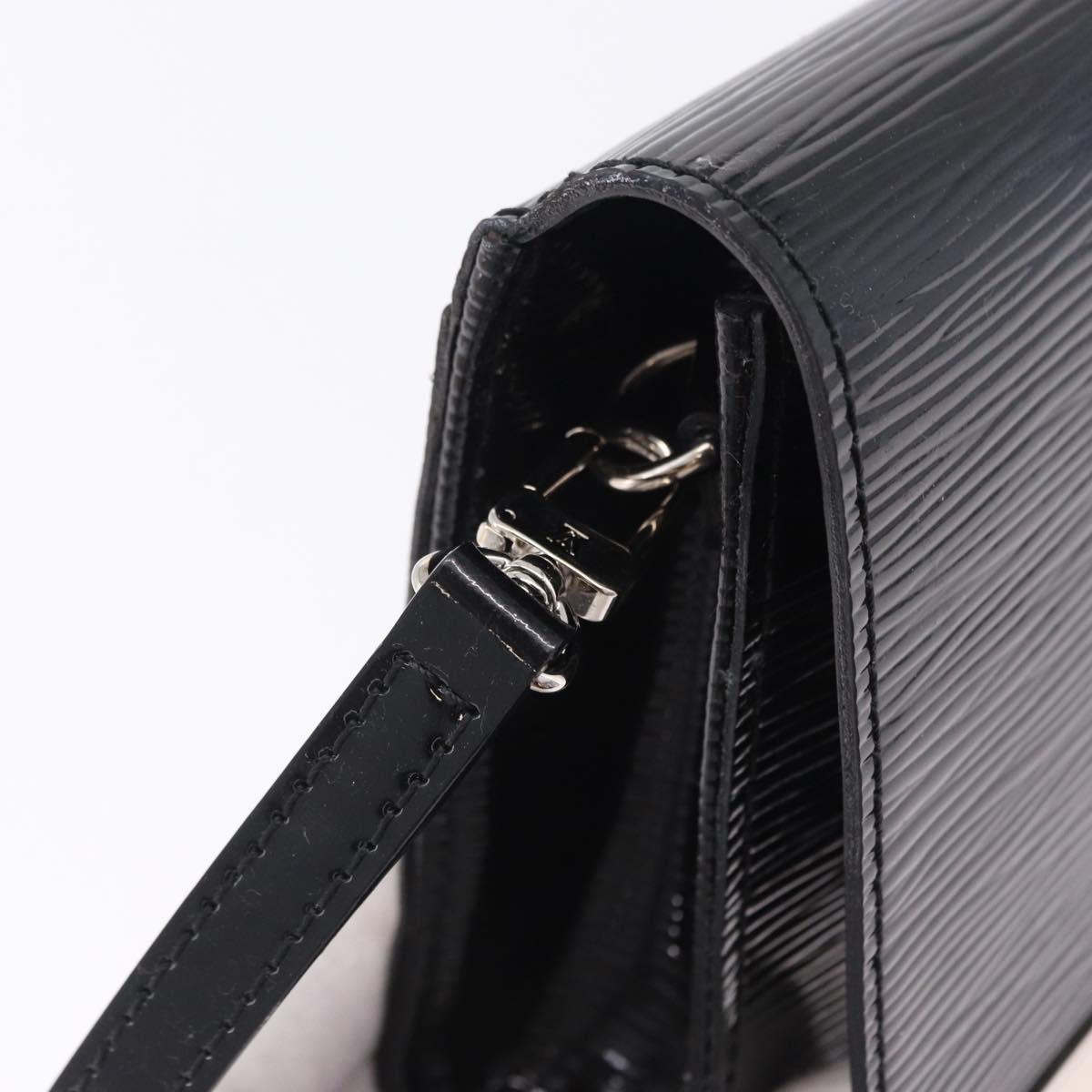 LOUIS VUITTON Electric epi Pochette Sevigne Bag Black M4055N LV Auth 200421V