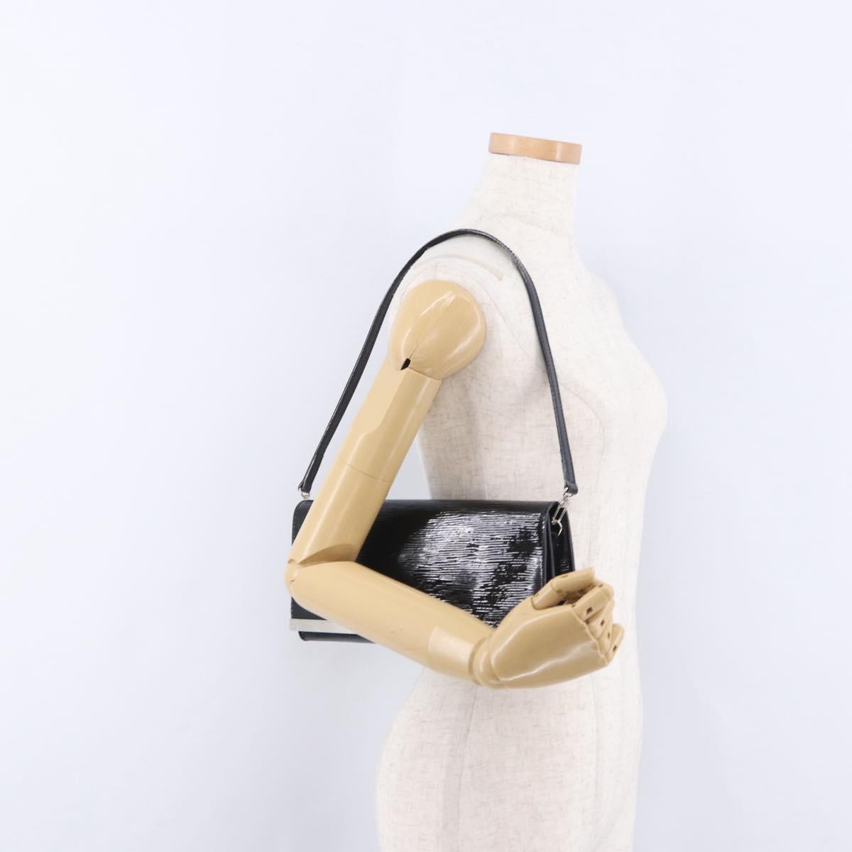 LOUIS VUITTON Electric epi Pochette Sevigne Bag Black M4055N LV Auth 200421V