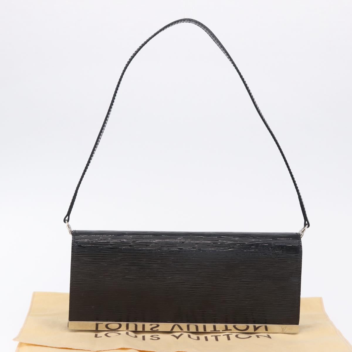 LOUIS VUITTON Electric epi Pochette Sevigne Bag Black M4055N LV Auth 200421V