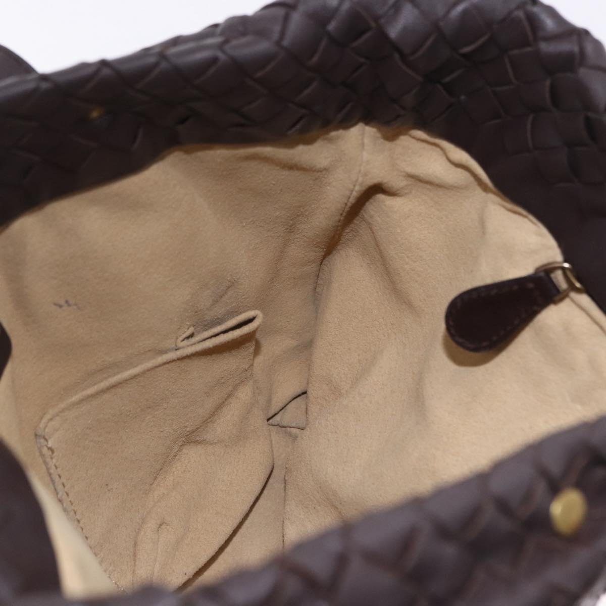 BOTTEGA VENETA INTRECCIATO Tote Bag Leather Brown 162937 Auth 200424V