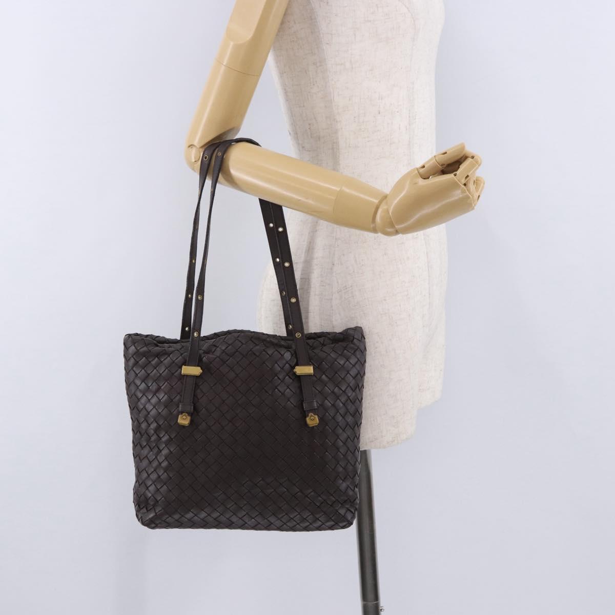 BOTTEGA VENETA INTRECCIATO Tote Bag Leather Brown 162937 Auth 200424V