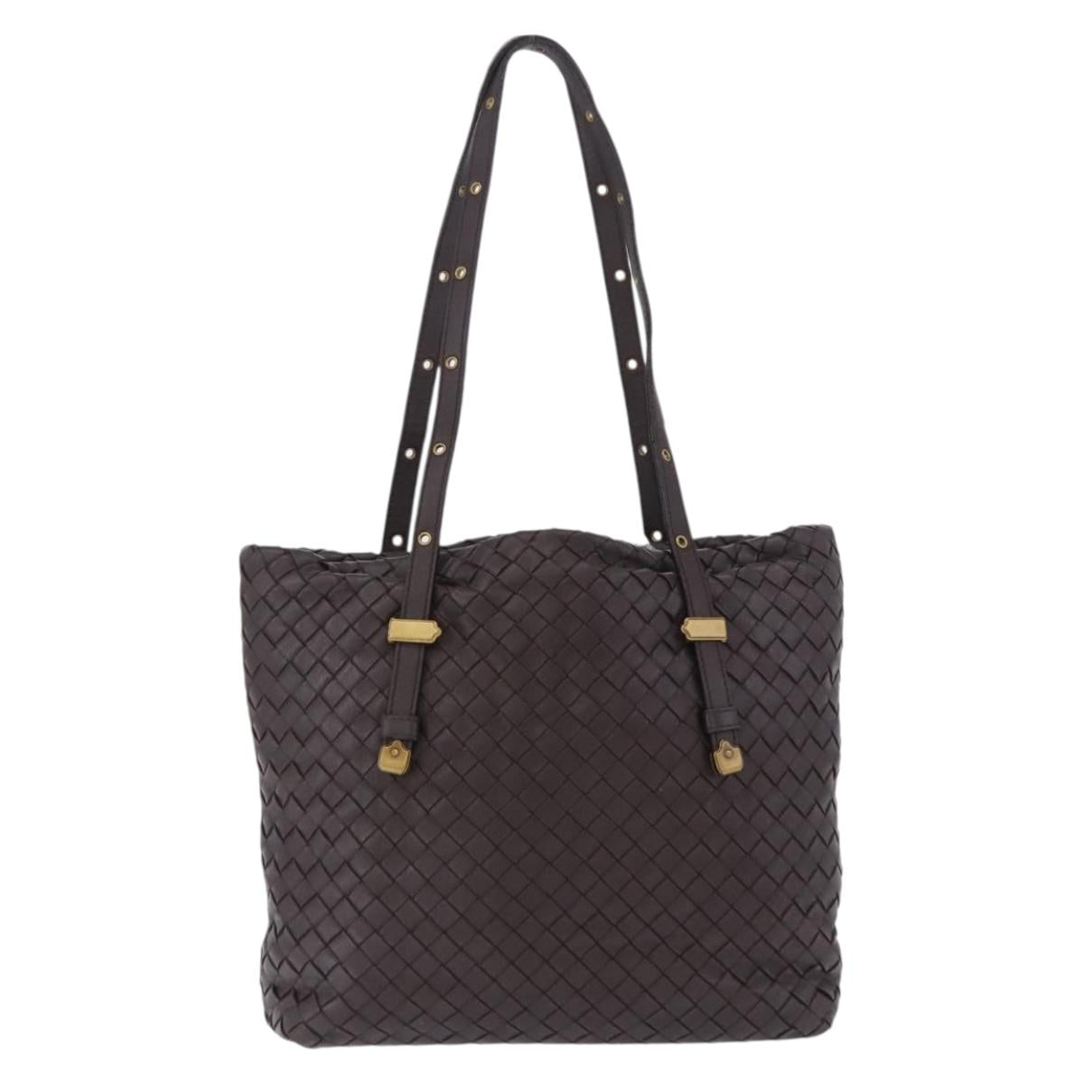 BOTTEGA VENETA INTRECCIATO Tote Bag Leather Brown 162937 Auth 200424V