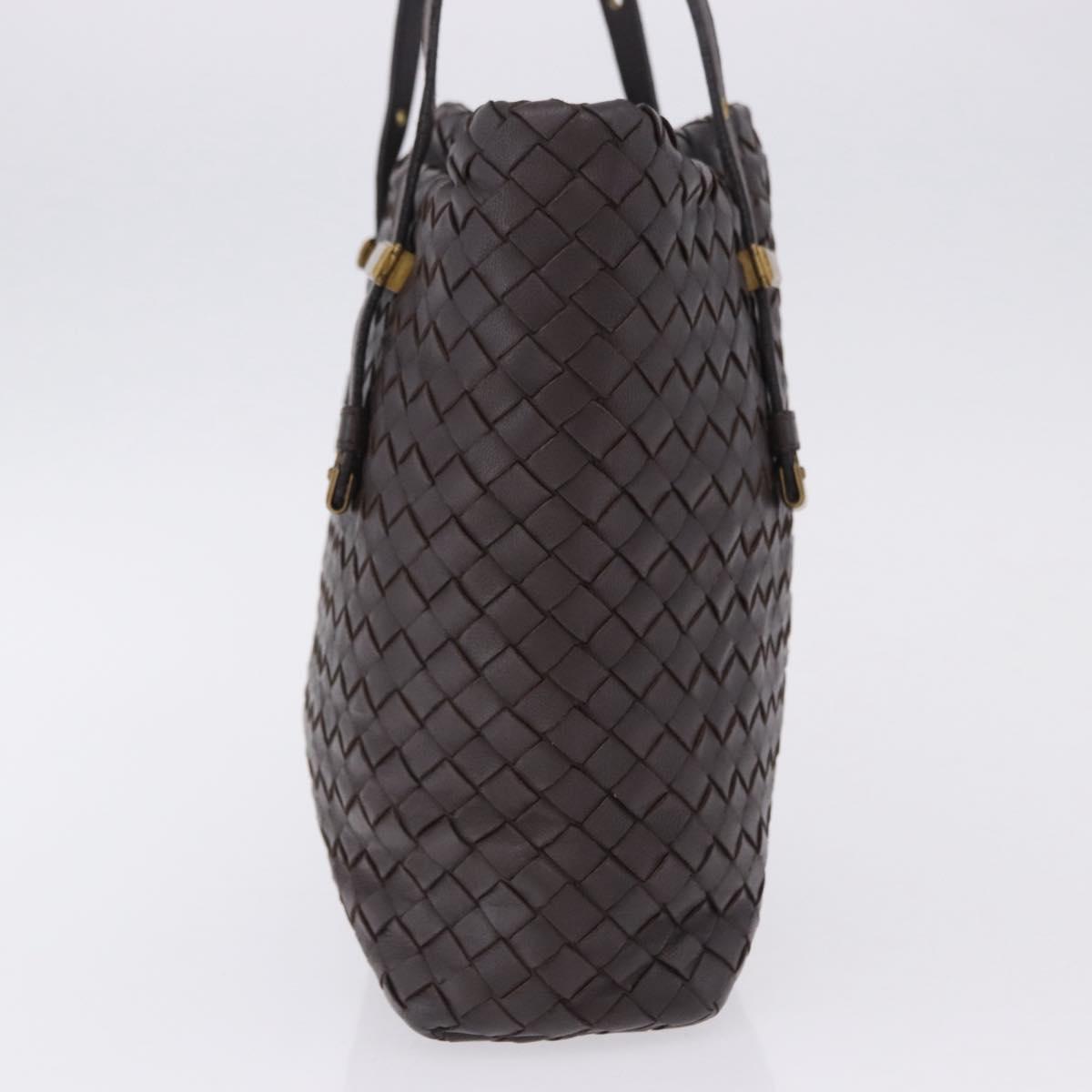 BOTTEGA VENETA INTRECCIATO Tote Bag Leather Brown 162937 Auth 200424V
