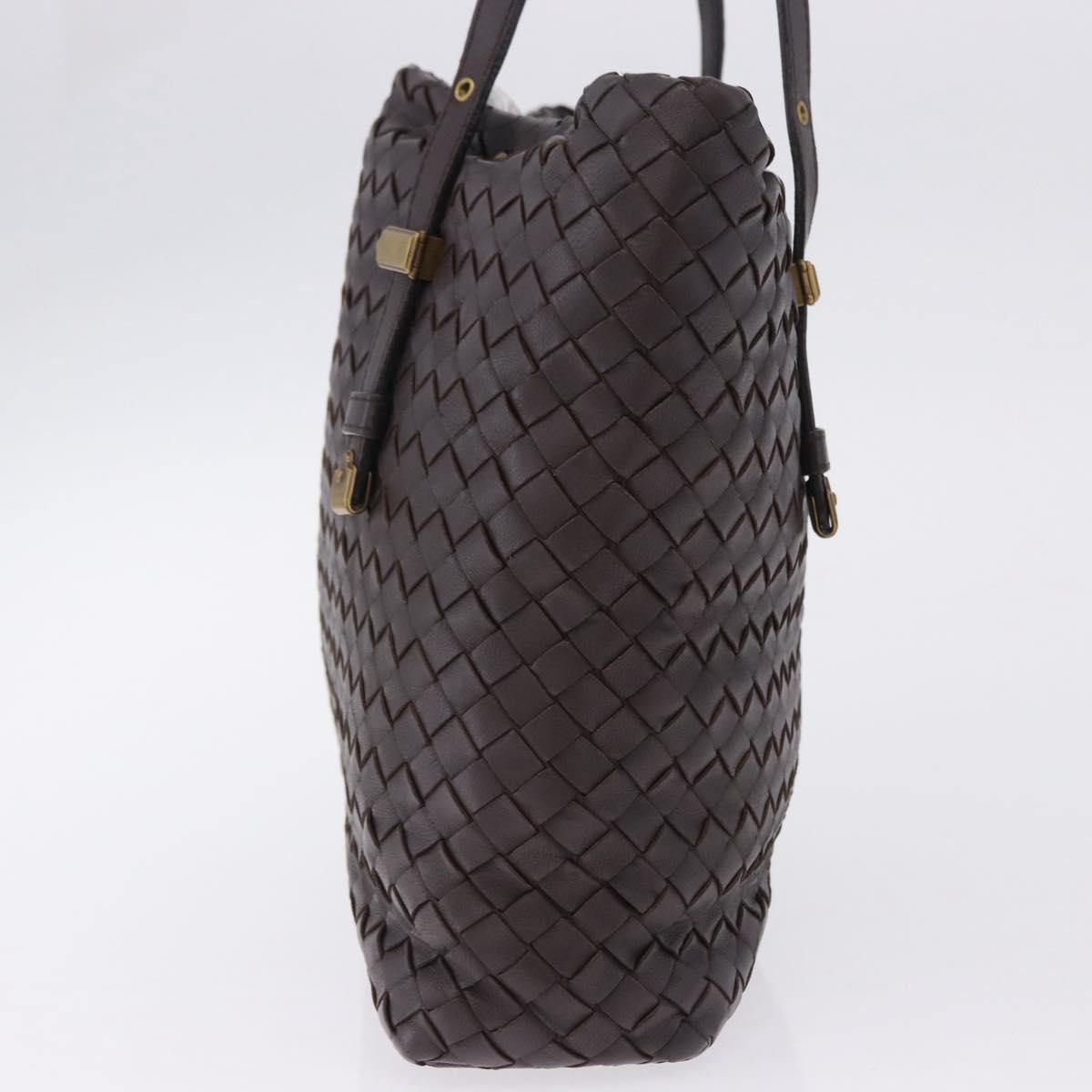 BOTTEGA VENETA INTRECCIATO Tote Bag Leather Brown 162937 Auth 200424V