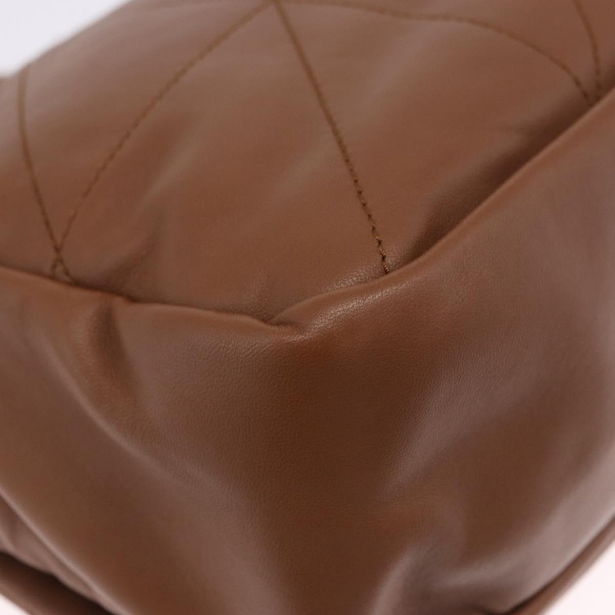 SAINT LAURENT Jamie Shoulder Bag Leather Brown Gold Auth 200430M