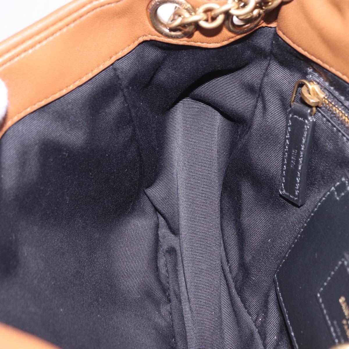 SAINT LAURENT Jamie Shoulder Bag Leather Brown Gold Auth 200430M