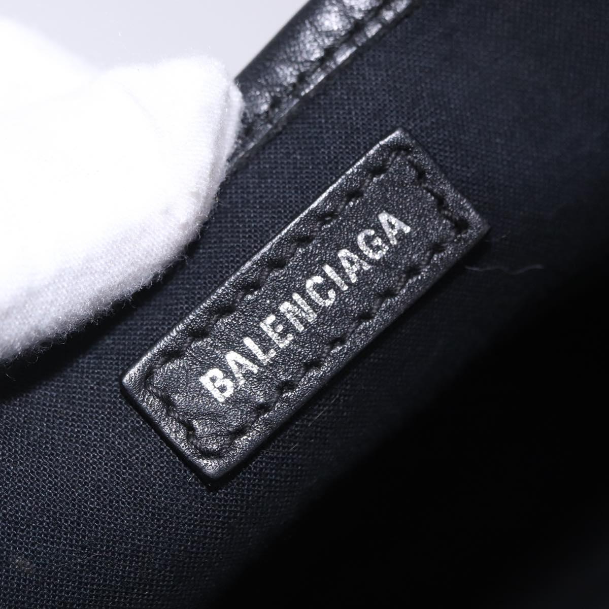 BALENCIAGA Navy Cabas XS Hand Bag Canvas Black 390346 Auth 200438A