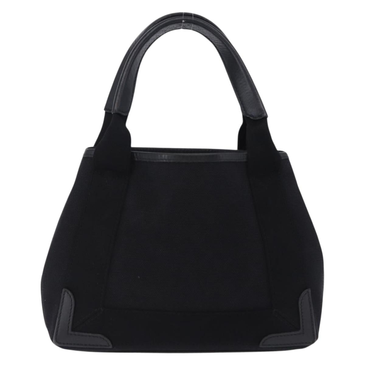 BALENCIAGA Navy Cabas XS Hand Bag Canvas Black 390346 Auth 200438A