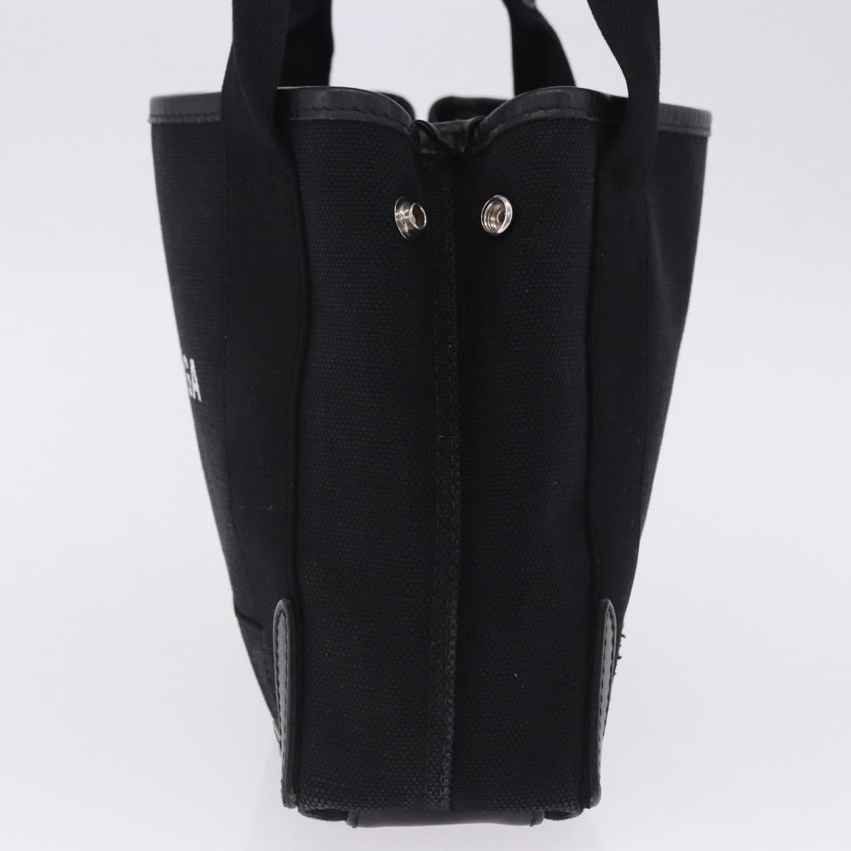BALENCIAGA Navy Cabas XS Hand Bag Canvas Black 390346 Auth 200438A