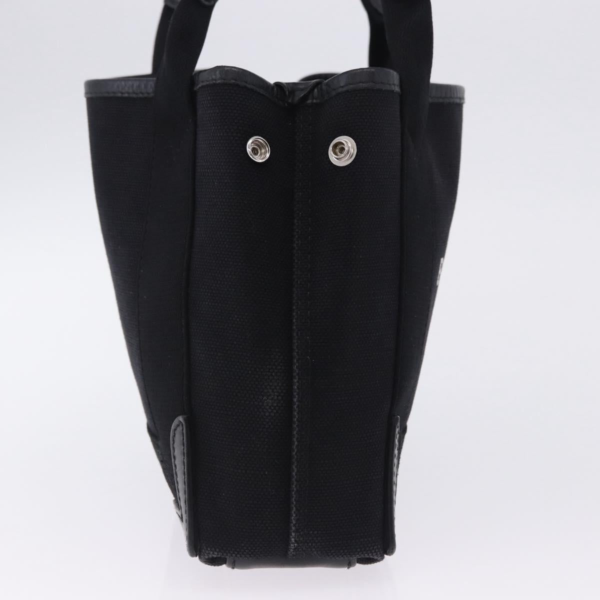 BALENCIAGA Navy Cabas XS Hand Bag Canvas Black 390346 Auth 200438A